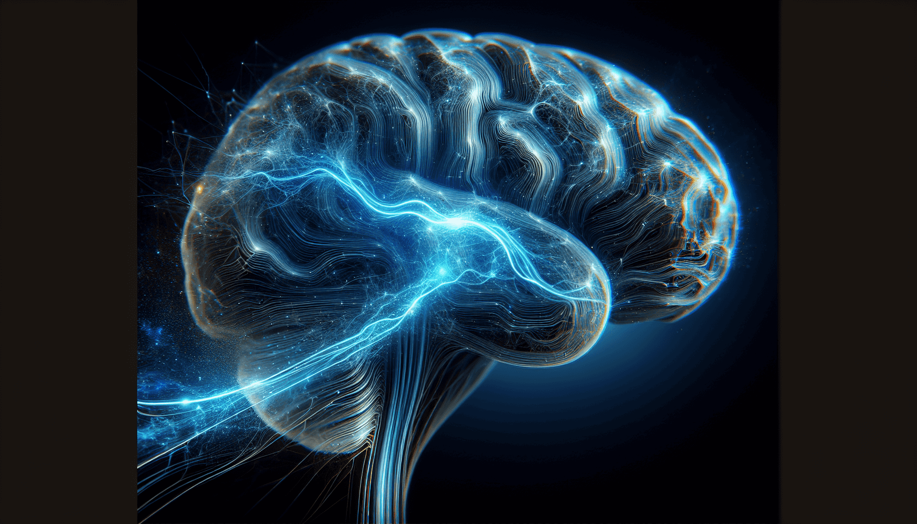 Rappresentazione astratta di cervello digitale AI